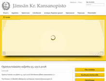 Tablet Screenshot of jamsanopisto.fi